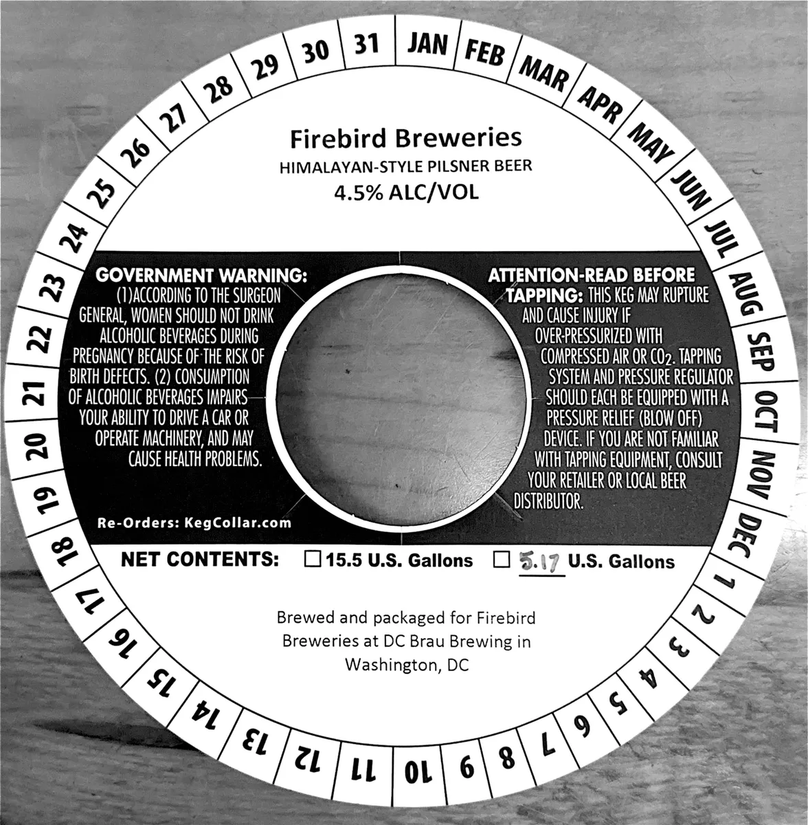 Himalayan Pilsner Beer — full label as filed with TTB
