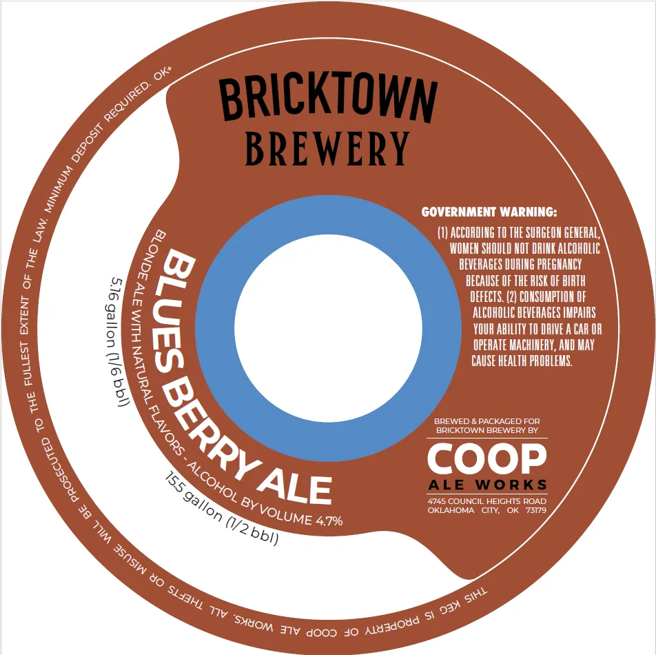 Blues Berry Ale — full label as filed with TTB