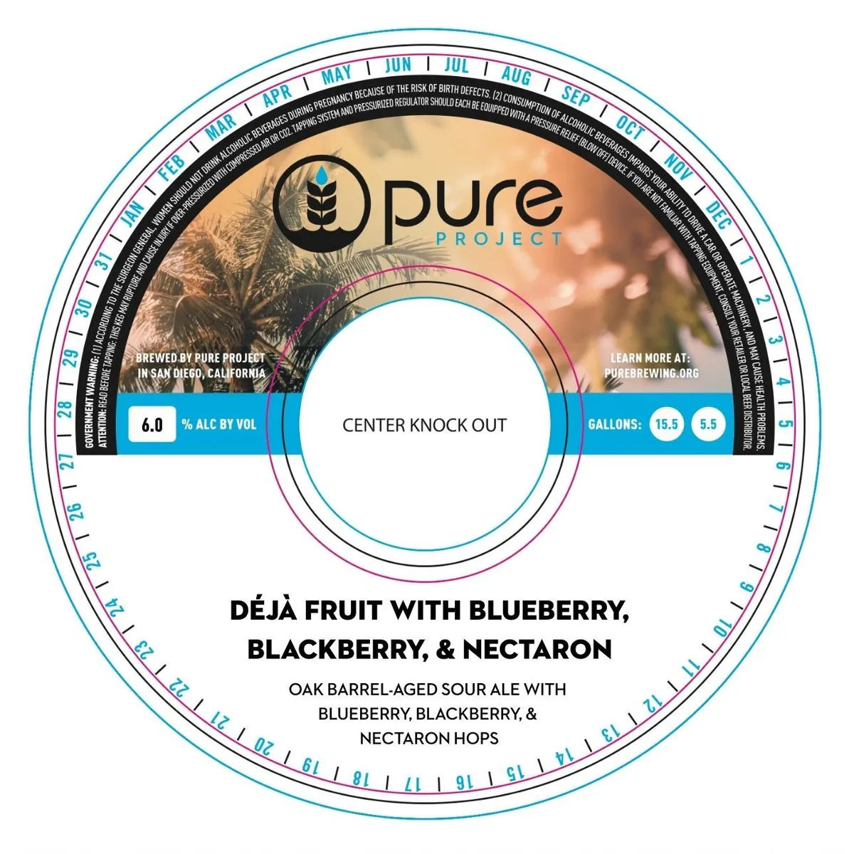 Déjà Fruit with Blueberry, Blackberry, & Nectaron — full label as filed with TTB