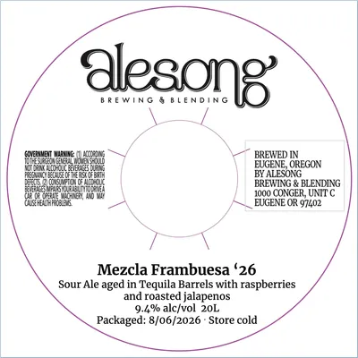 Mezcla Frambuesa '26 label
