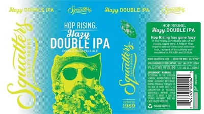 Hop Rising Hazy Double IPA label