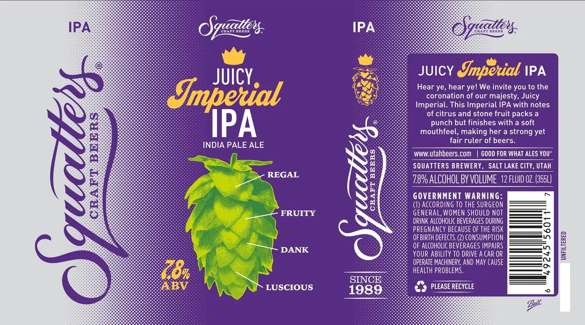 Juicy Imperial IPA — full label as filed with TTB