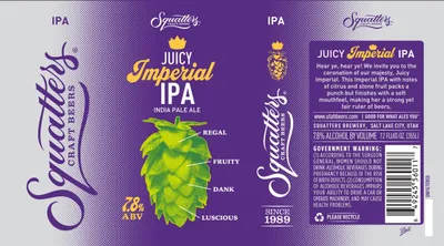Juicy Imperial IPA label