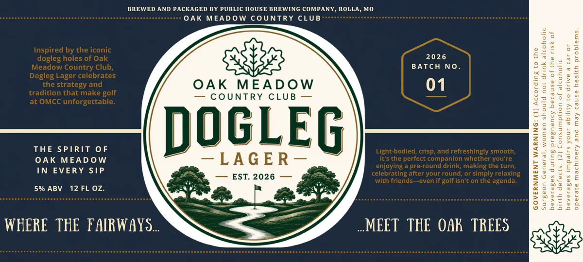 Dogleg Lager — full label as filed with TTB