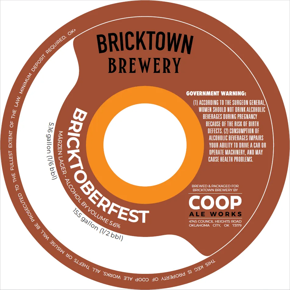 Bricktoberfest Märzen Lager — full label as filed with TTB