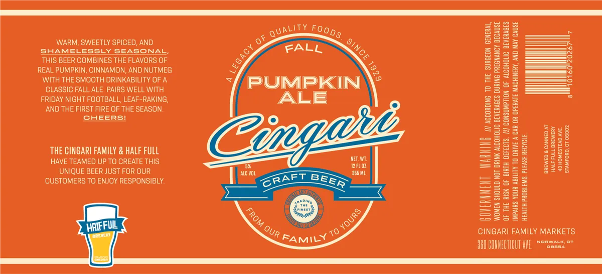 Cingari Pumpkin Ale label