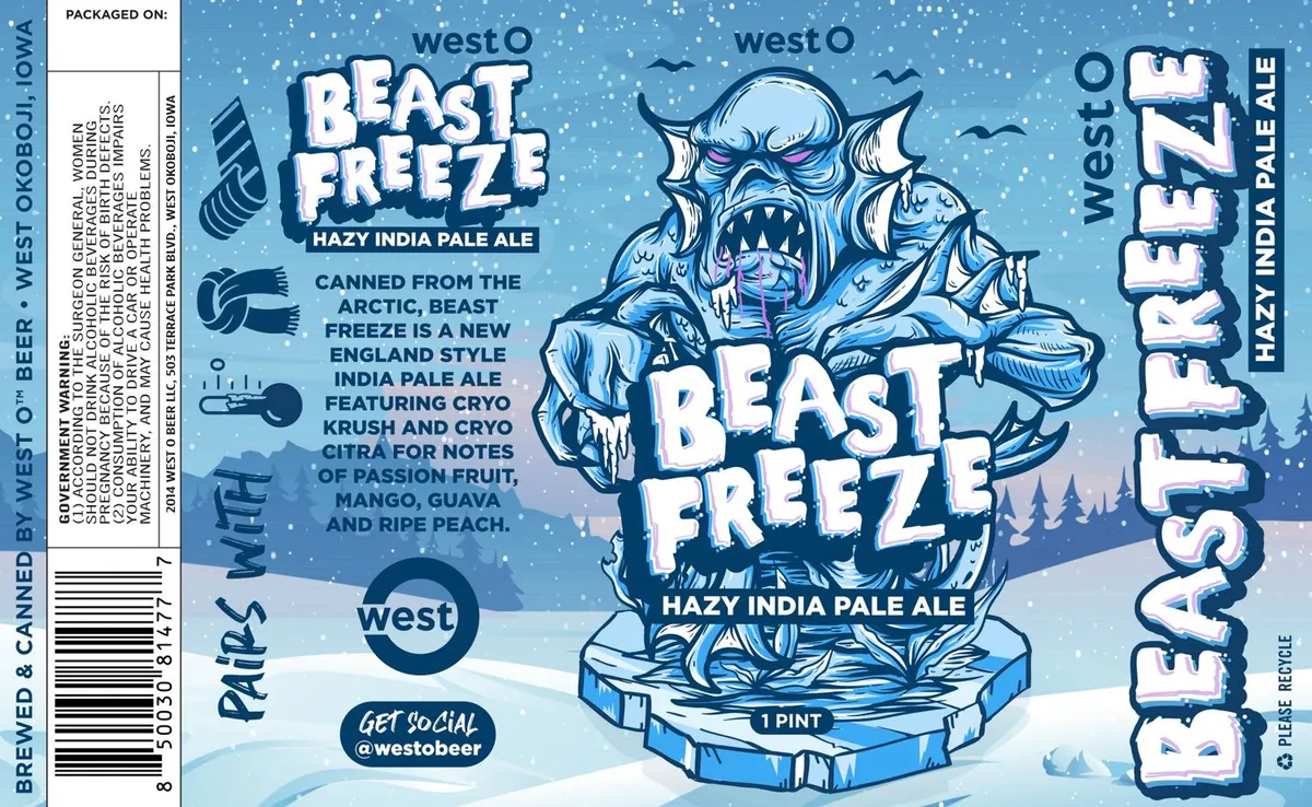 Beast Freeze — full label as filed with TTB