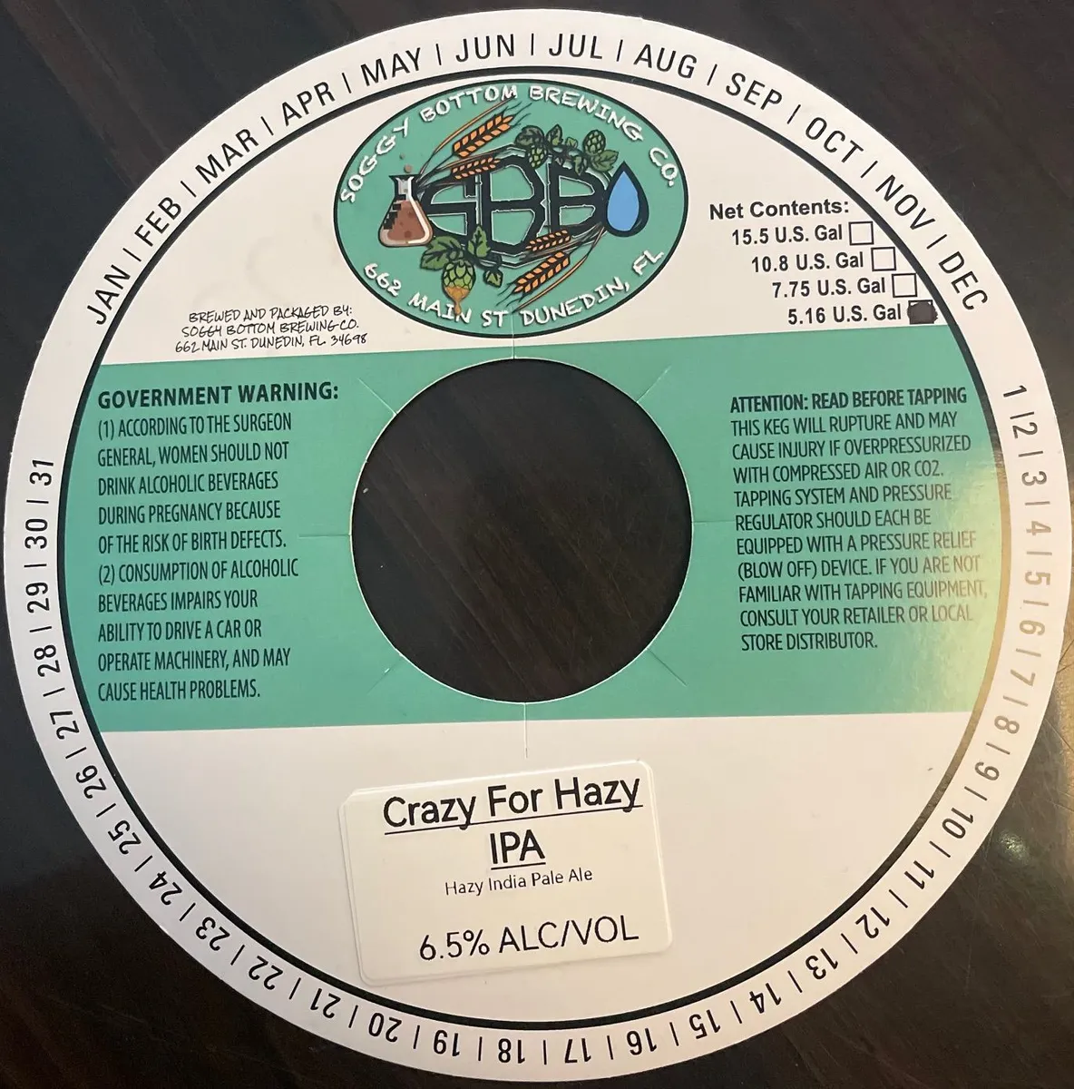 Crazy For Hazy IPA — full label as filed with TTB