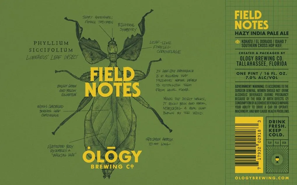 Field Notes — full label as filed with TTB