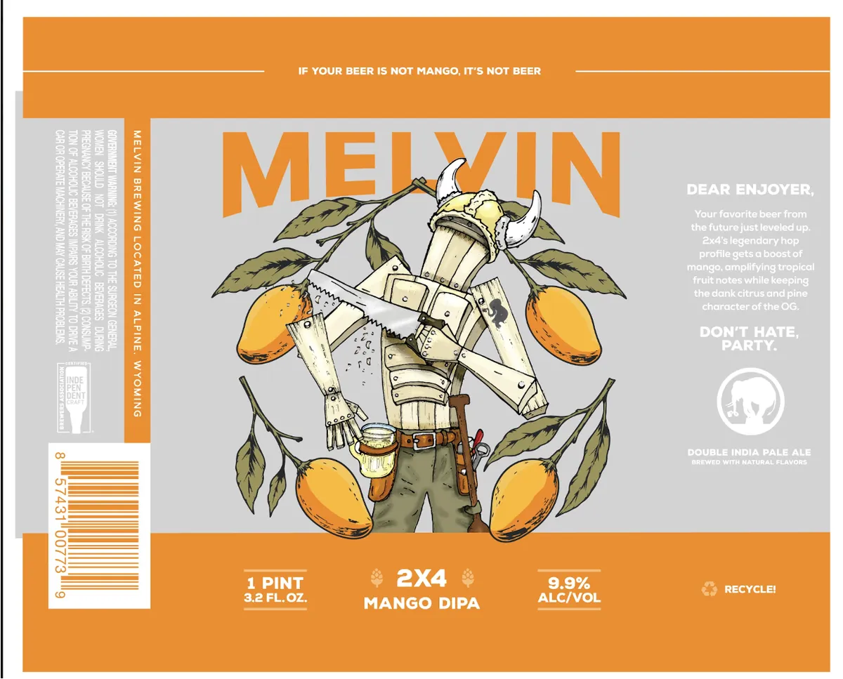 2X4 Mango DIPA — full label as filed with TTB