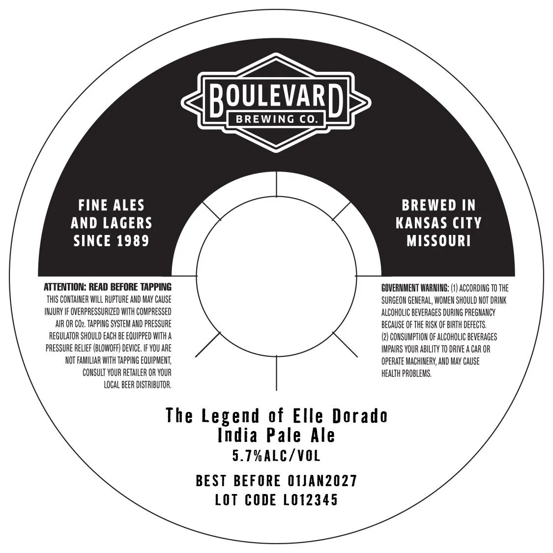 The Legend of Elle Dorado — full label as filed with TTB