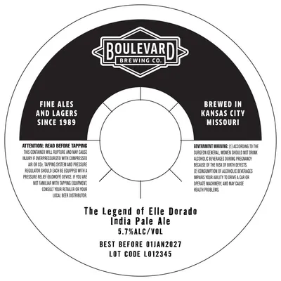 The Legend of Elle Dorado label