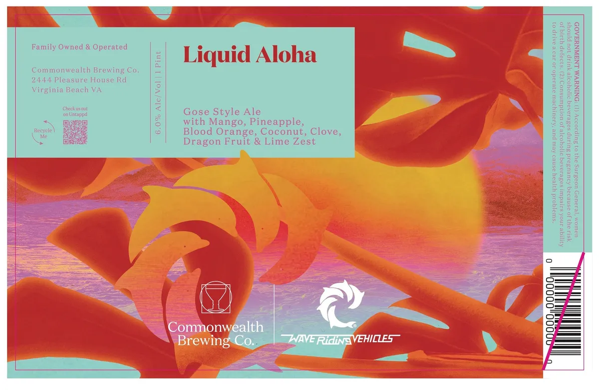 Liquid Aloha — full label as filed with TTB