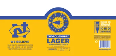 Thoroughbred Lager label