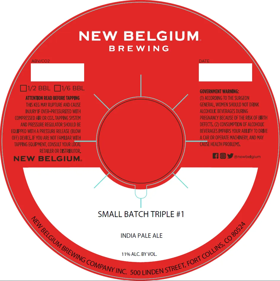 Small Batch Triple #1 — full label as filed with TTB
