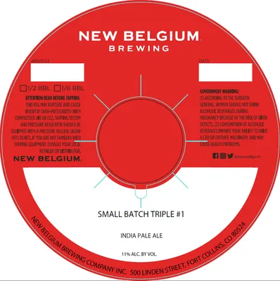 Small Batch Triple #1 label