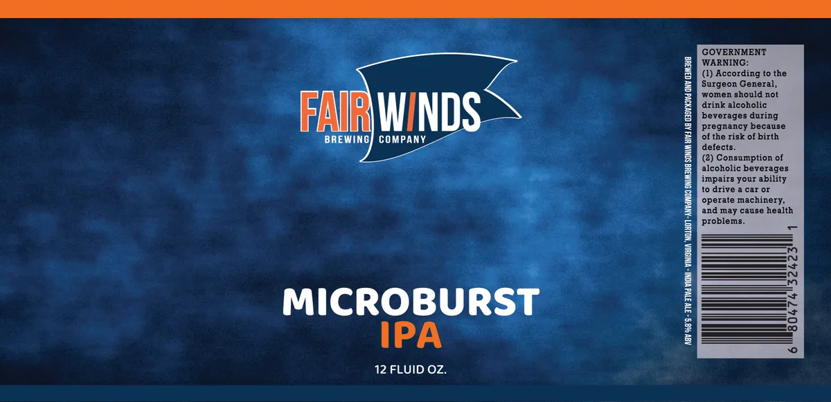 Microburst IPA label