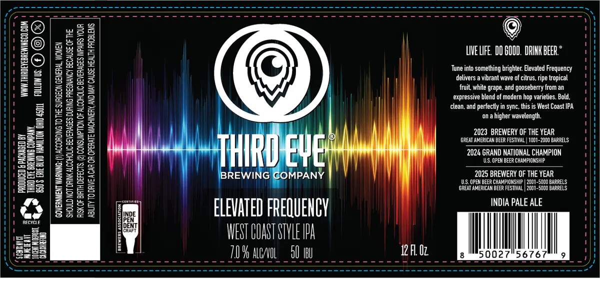 Elevated Frequency — full label as filed with TTB