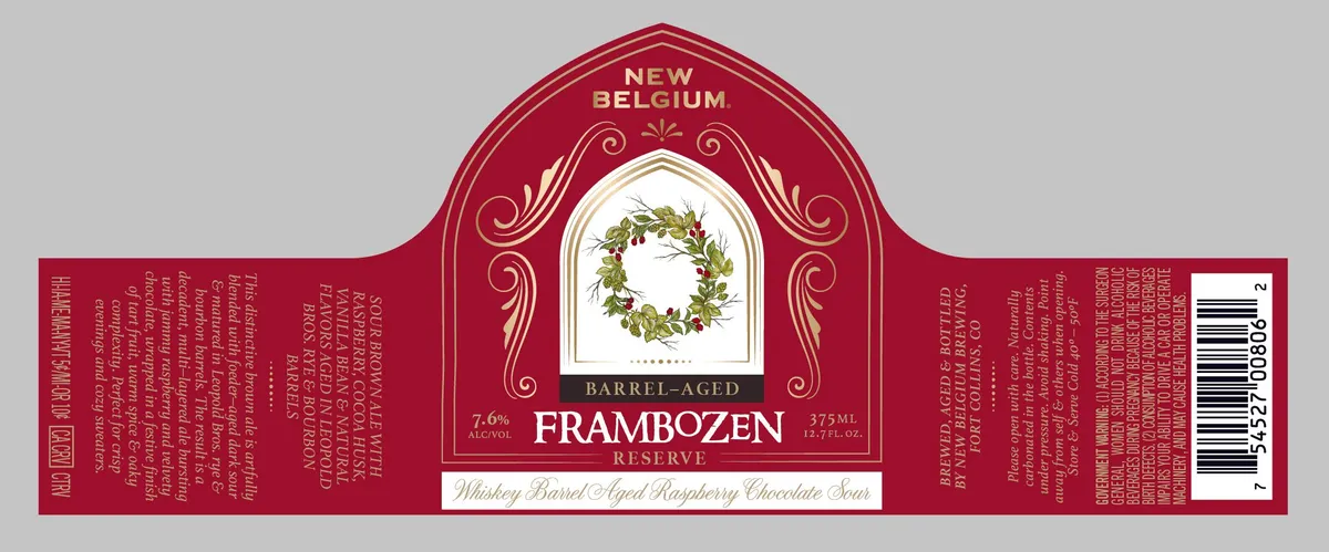 Barrel-Aged Frambozen Reserve — full label as filed with TTB