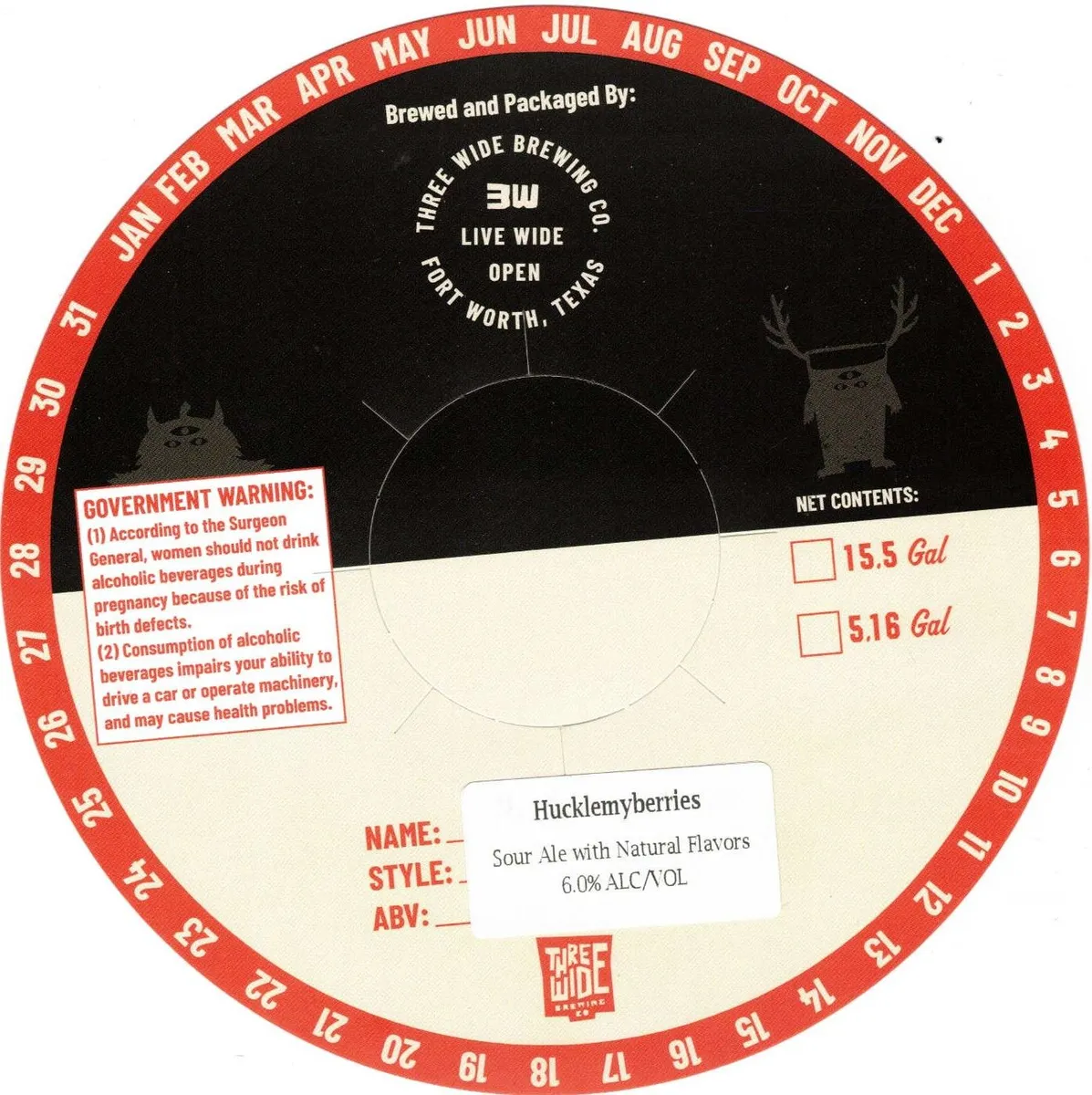 Hucklemyberries — full label as filed with TTB