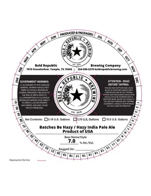 Batches Be Hazy label