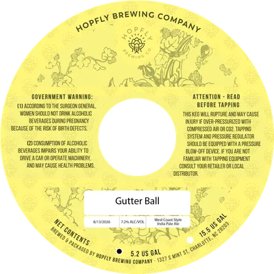 Gutter Ball label
