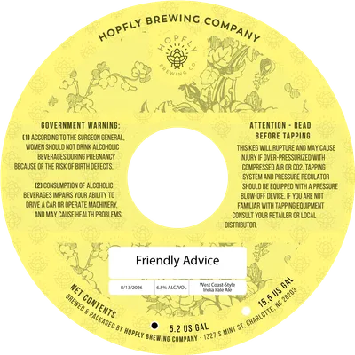 Friendly Advice label