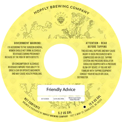 Friendly Advice label