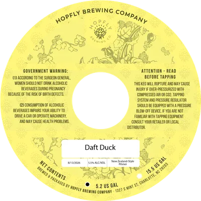 Draft Duck label
