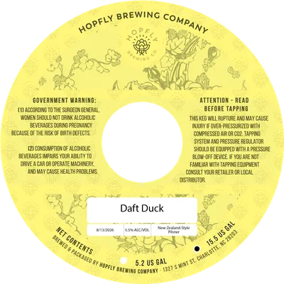 Draft Duck label