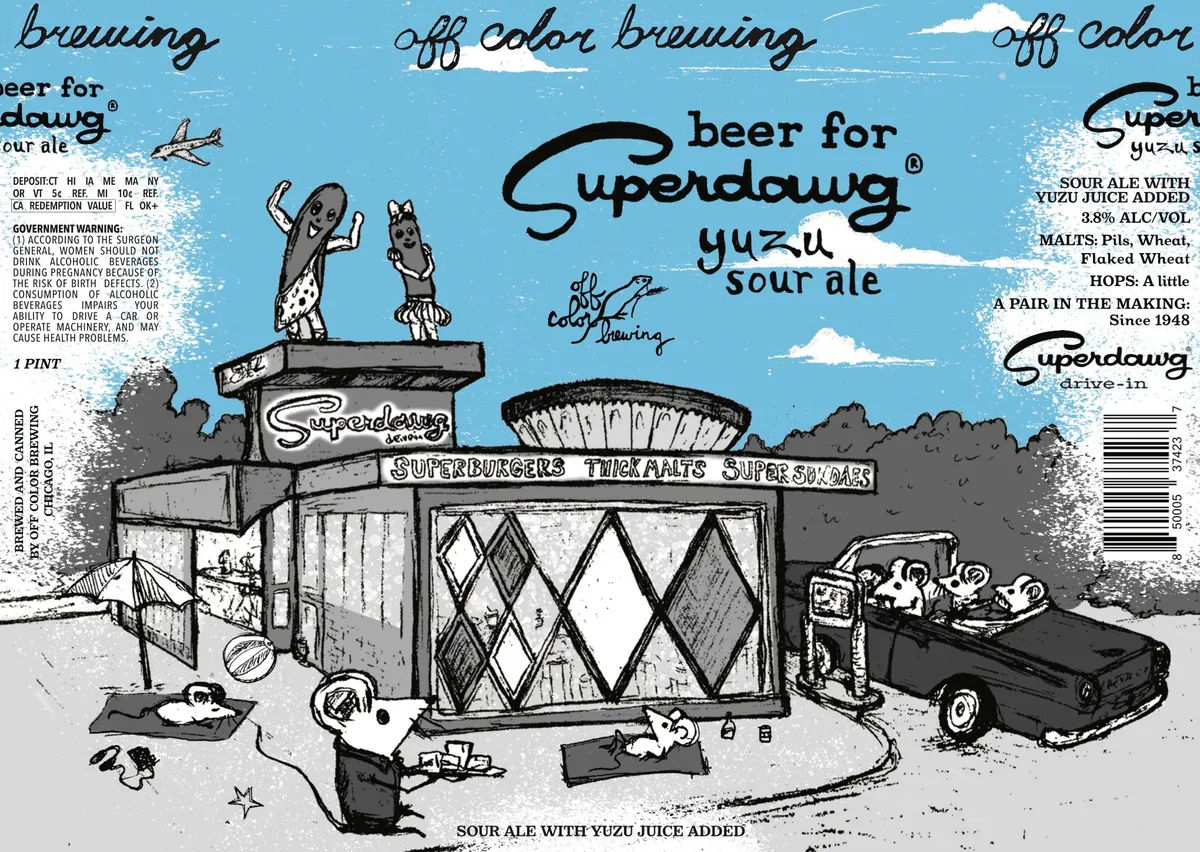 Beer for Superdawg Yuzu Sour Ale — full label as filed with TTB