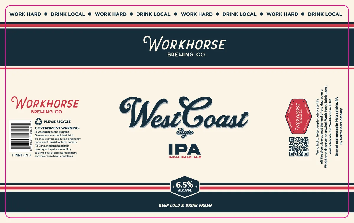 West Coast Style IPA — full label as filed with TTB