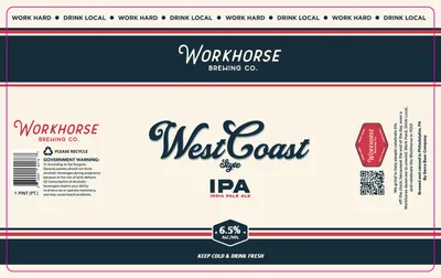 West Coast Style IPA label