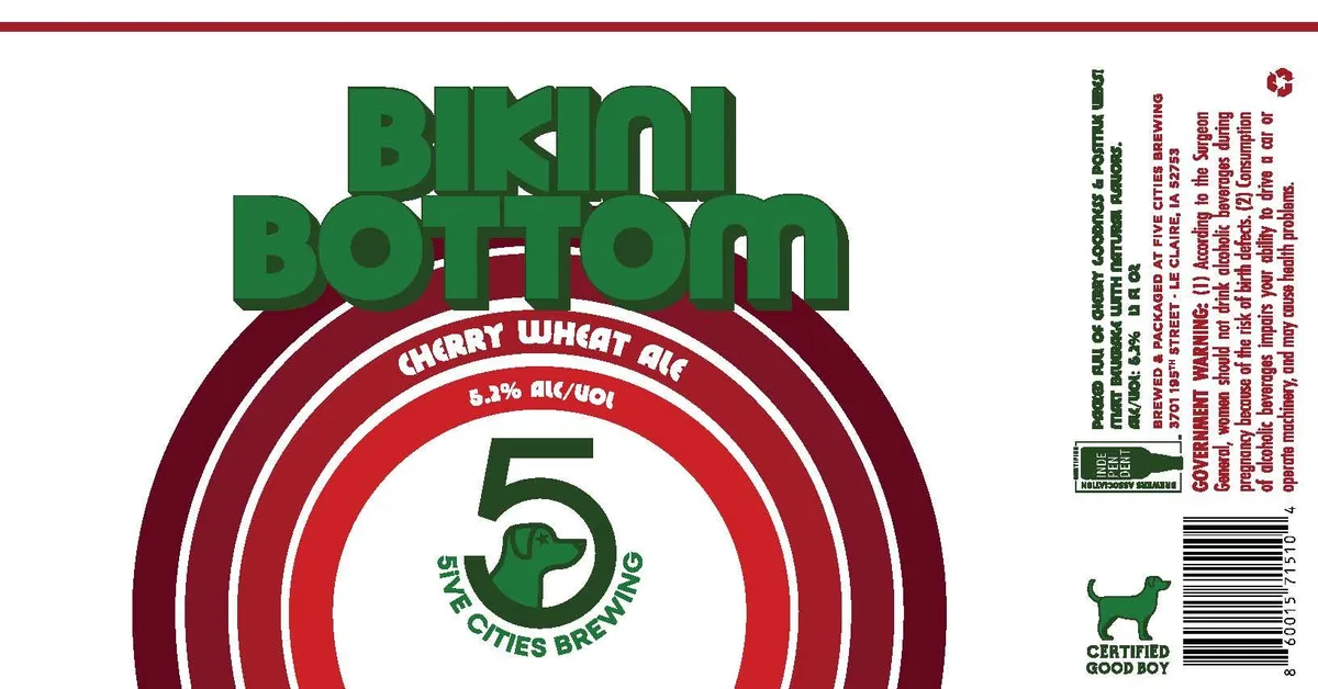 Bikini Bottom Cherry Wheat Ale — full label as filed with TTB