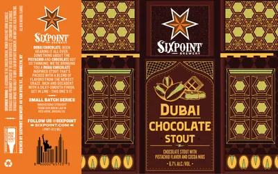Dubai Chocolate Stout label