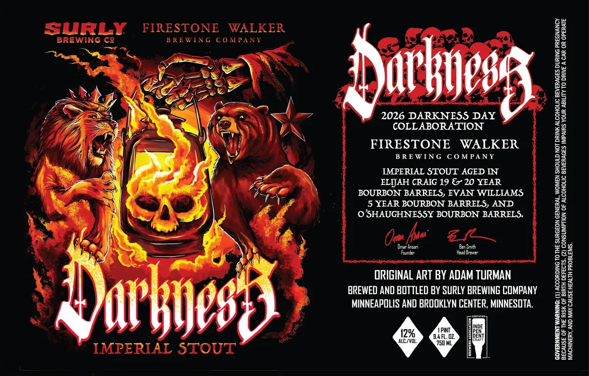 Darkness Imperial Stout — full label as filed with TTB