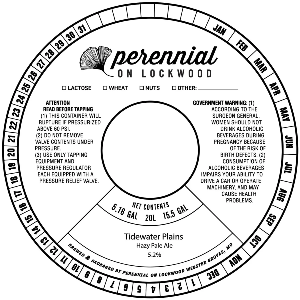 Tidewater Plains — full label as filed with TTB