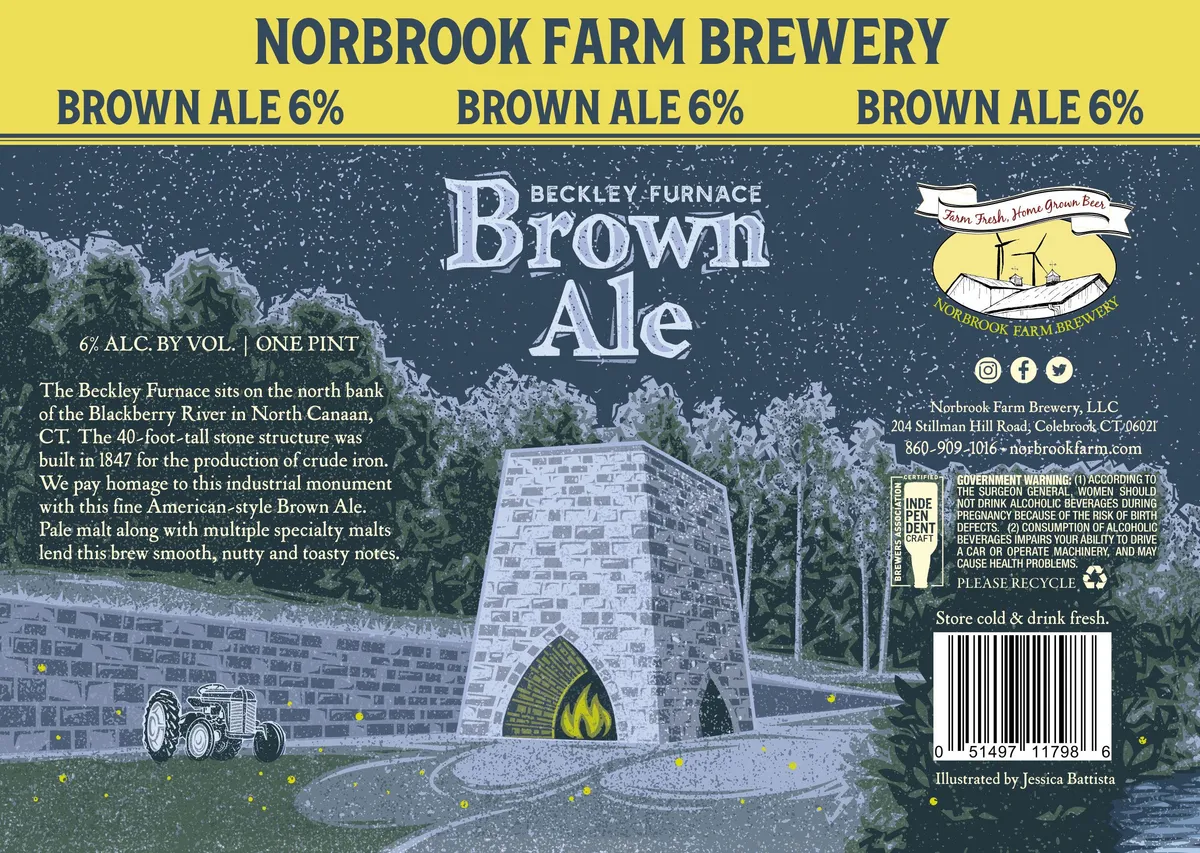 Beckley Furnace Brown Ale — full label as filed with TTB