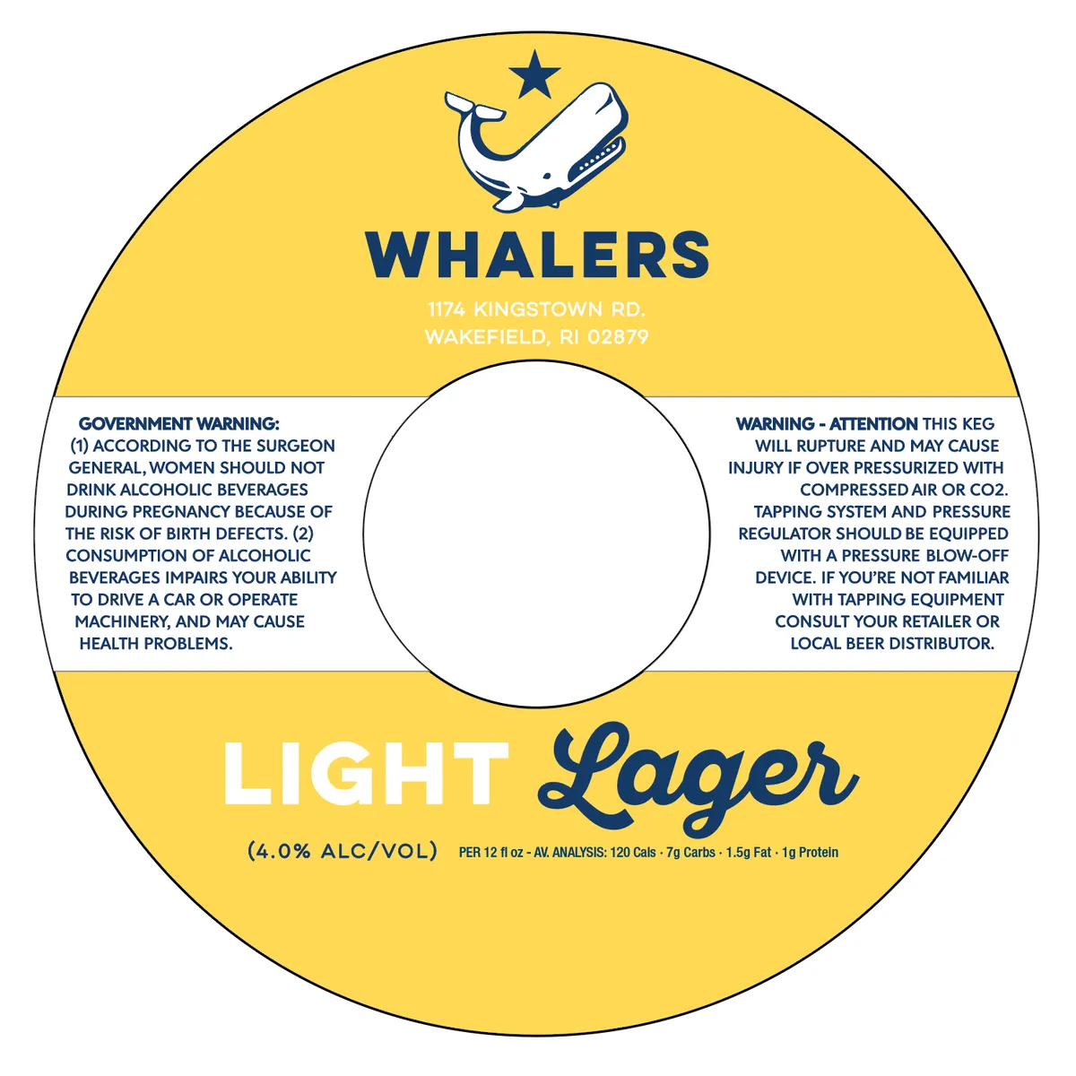 Light Lager — full label as filed with TTB