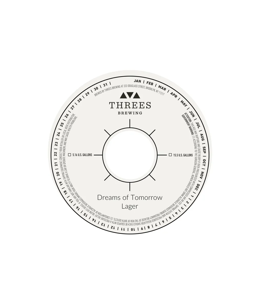 Dreams of Tomorrow Lager — full label as filed with TTB
