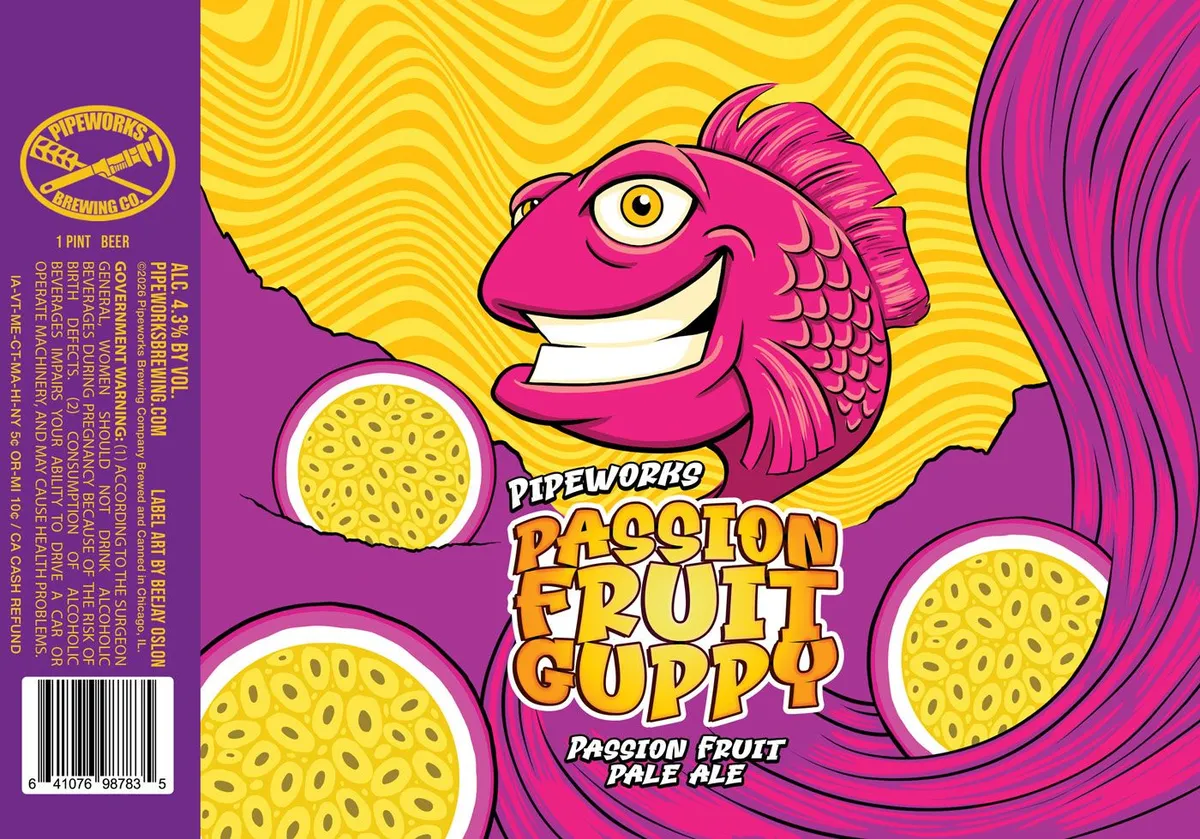 Passion Fruit Guppy label