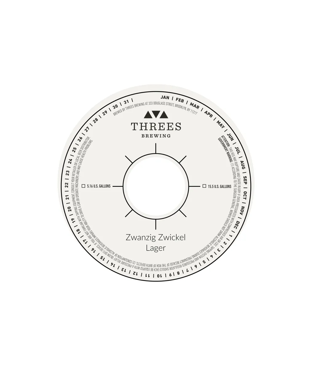 Zwanzig Zwickel Lager — full label as filed with TTB