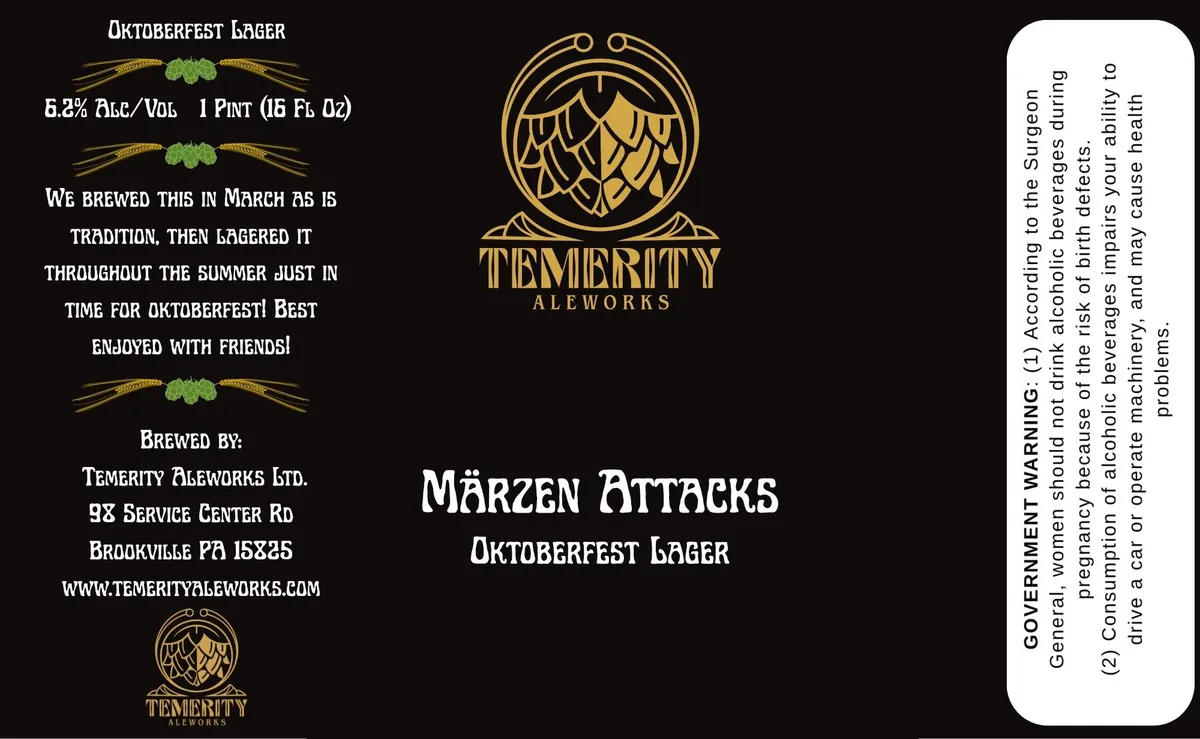 Märzen Attacks — full label as filed with TTB