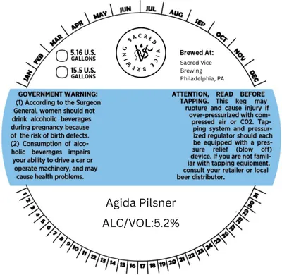 Agida Pilsner label