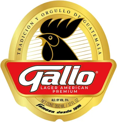 Gallo Lager American Premium label