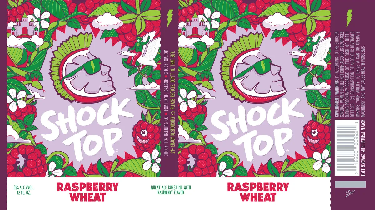 Shock Top Raspberry Wheat — full label as filed with TTB