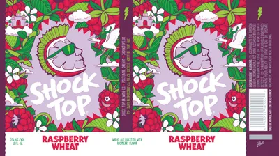 Shock Top Raspberry Wheat label