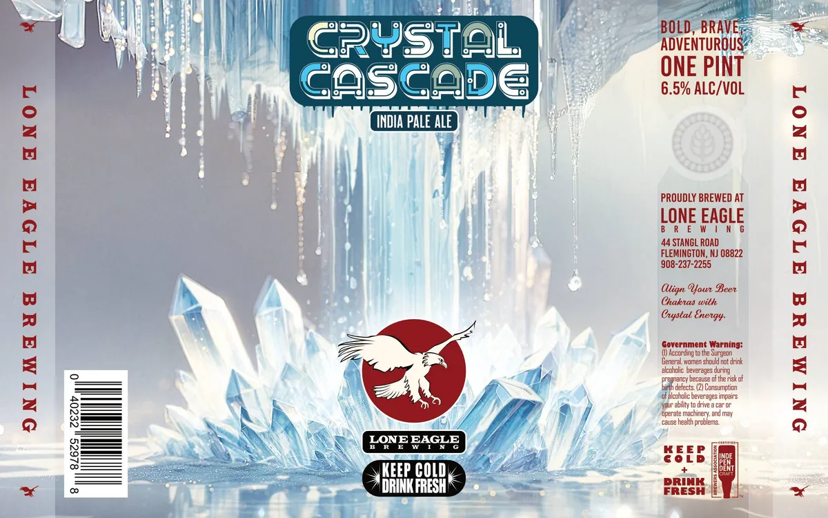 Crystal Cascade IPA — full label as filed with TTB