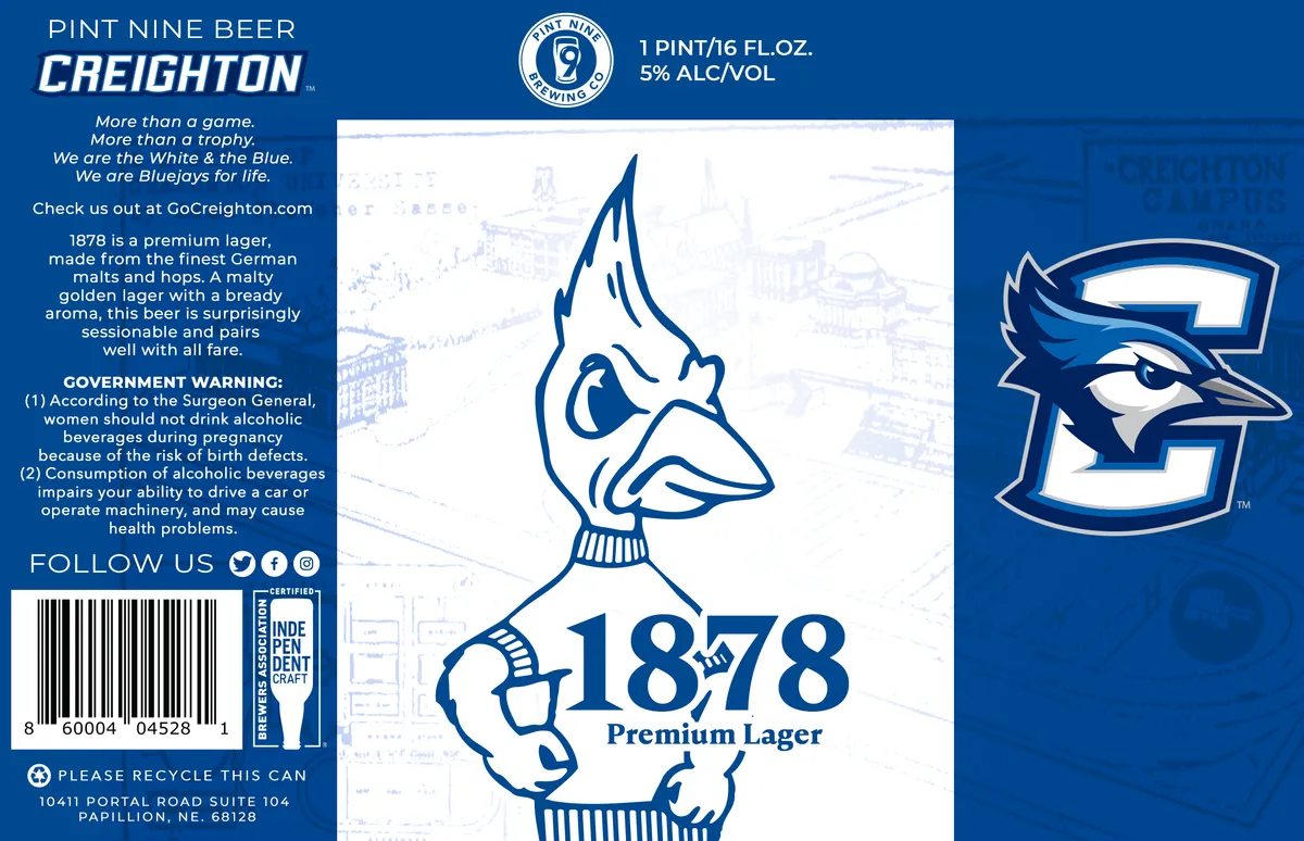 1878 Premium Lager — full label as filed with TTB