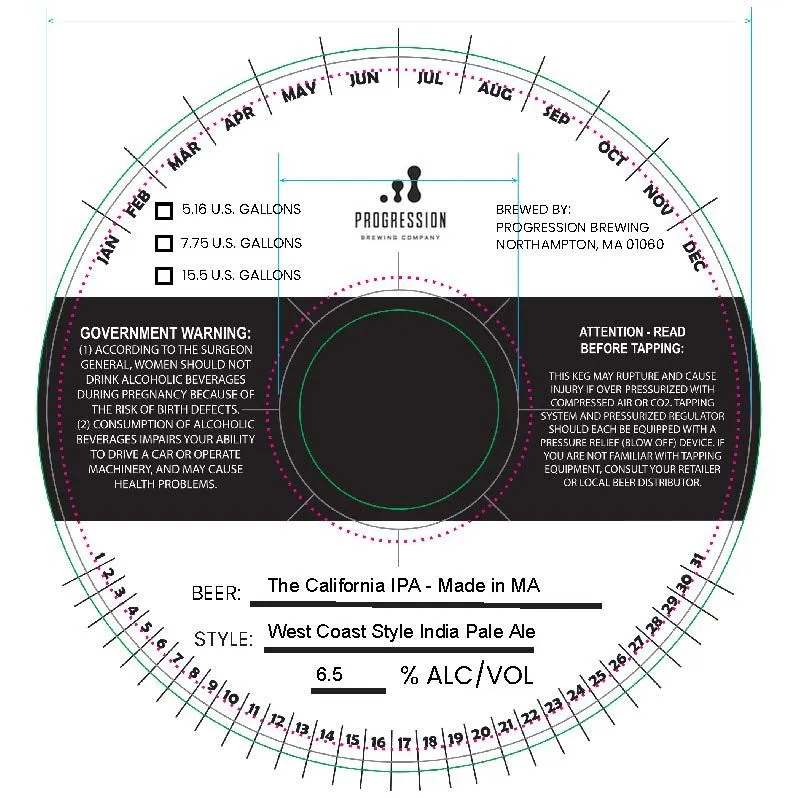 The California IPA - Made in MA — full label as filed with TTB